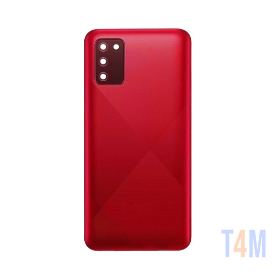 Tampa Traseira+Lente da Câmera Samsung Galaxy A02s/A025 Vermelho